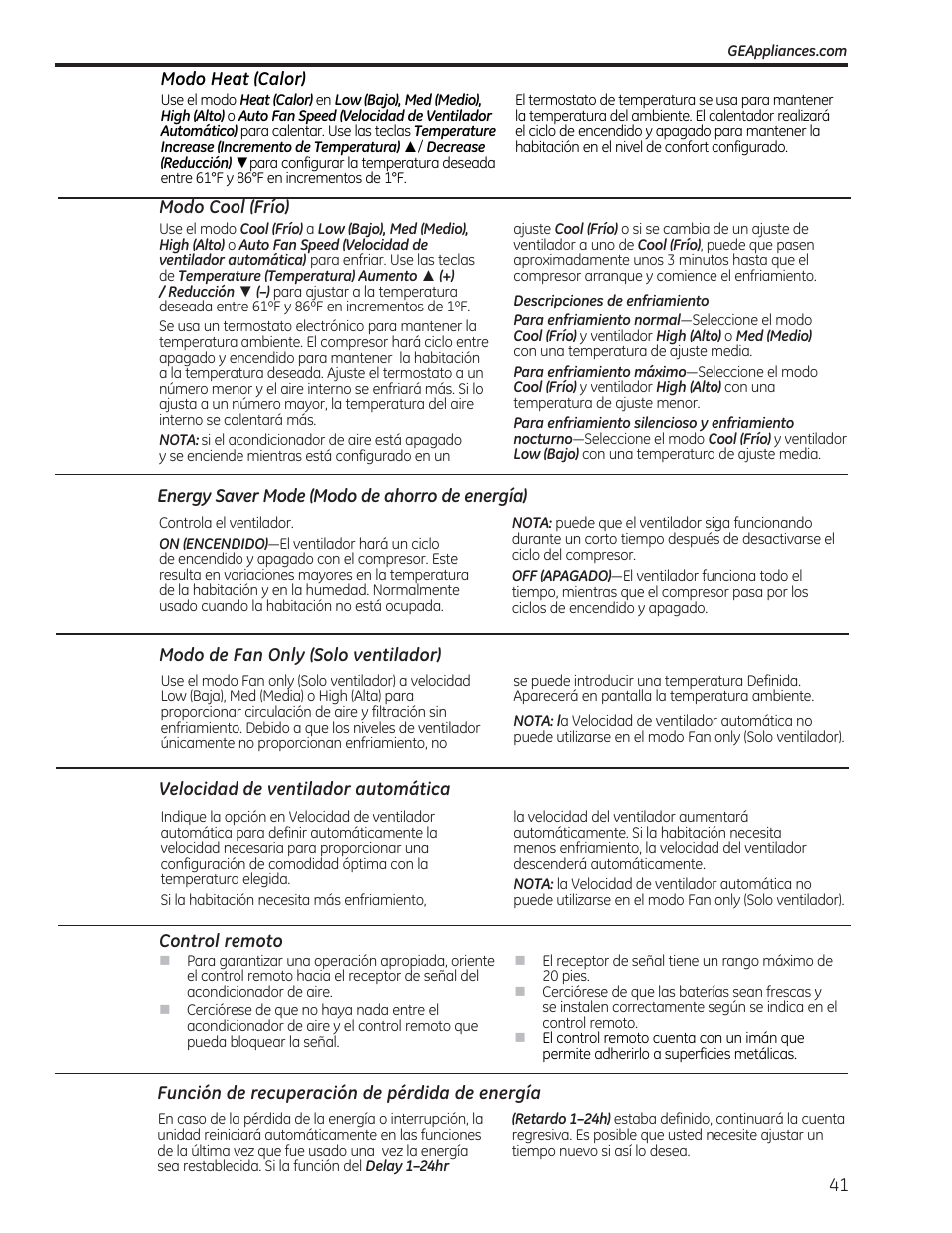 GE AEE18DR User Manual | Page 41 / 56