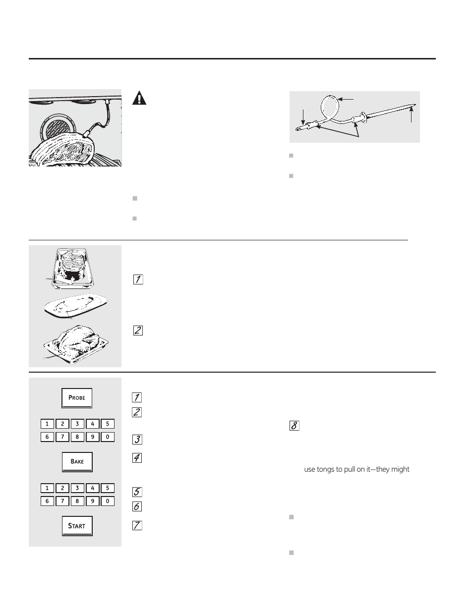 Using the lower oven probe, Caution | GE PT970DRWW User Manual | Page 26 / 100
