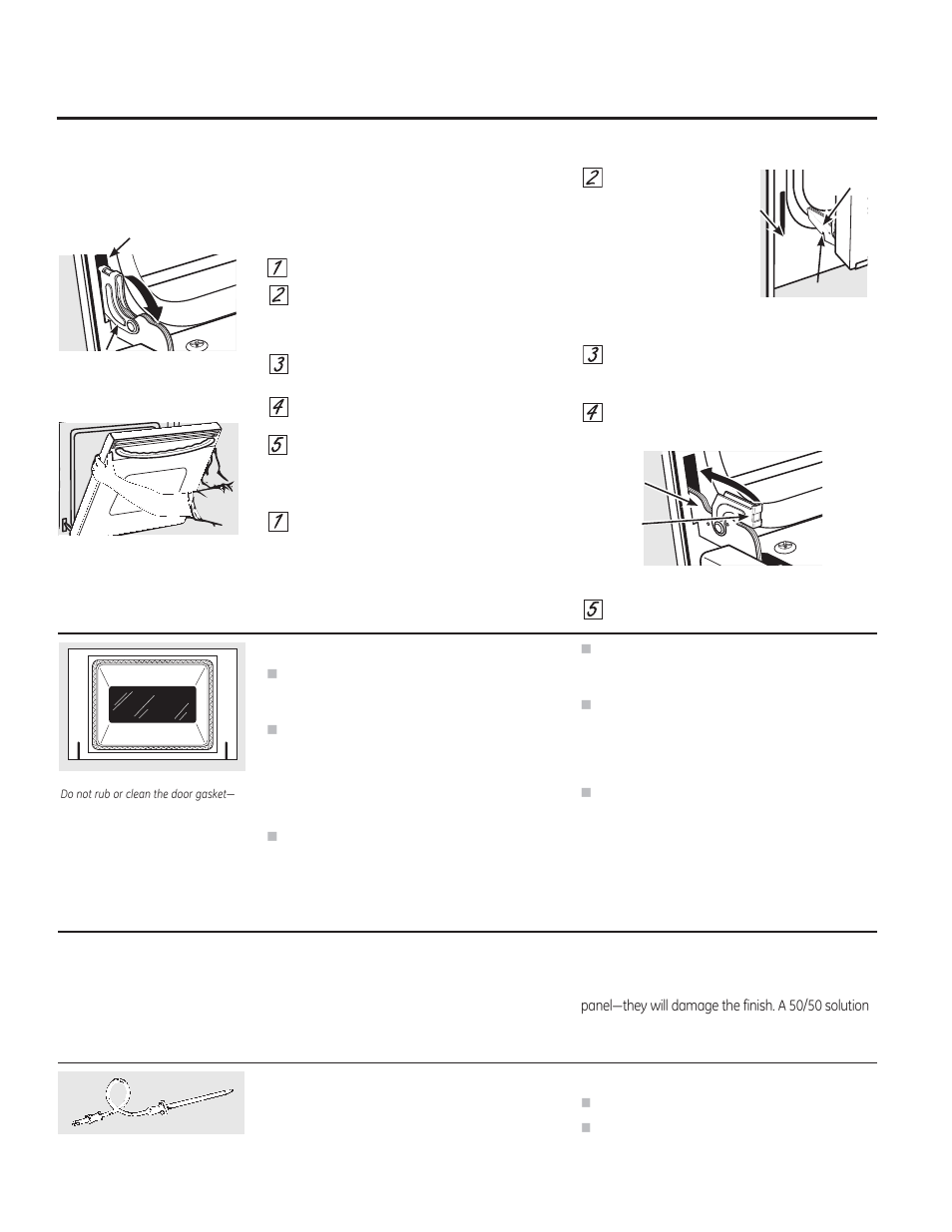 Care and cleaning of the cooking center | GE PT970DRWW User Manual | Page 40 / 100