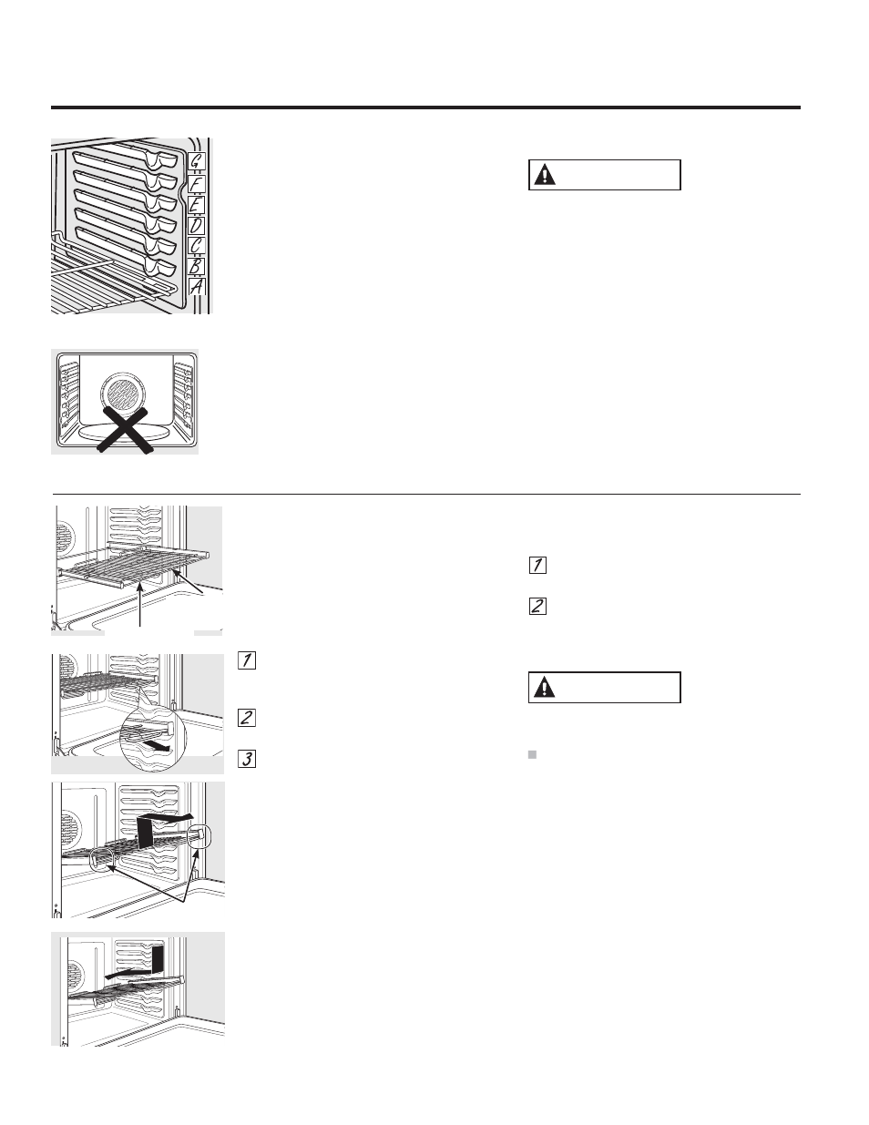 Caution, Using the oven | GE JB850EFES User Manual | Page 12 / 88