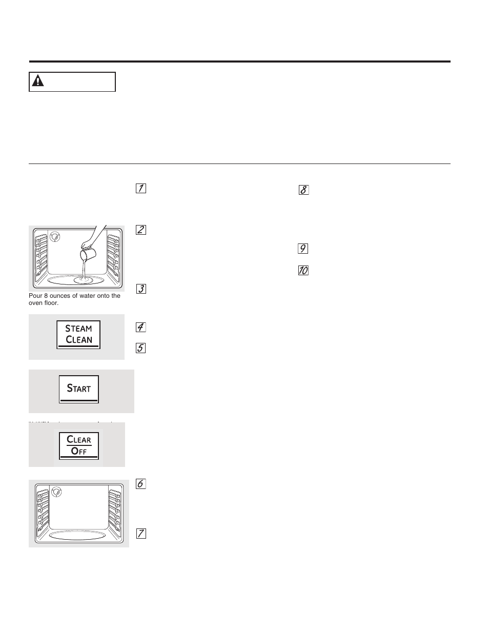 Using steam clean, Caution | GE JB850EFES User Manual | Page 24 / 88