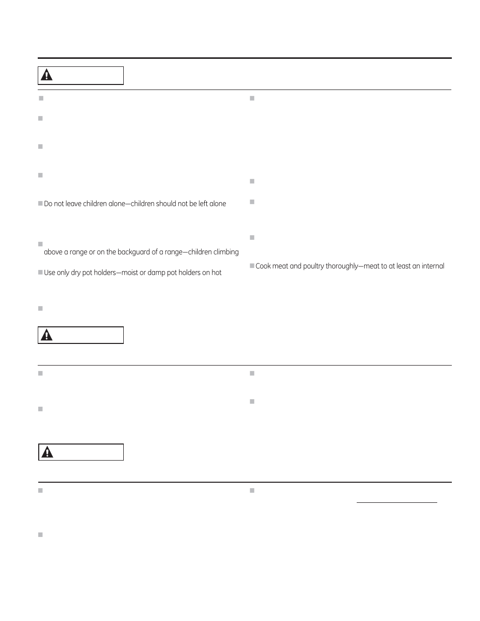 Caution | GE JB850EFES User Manual | Page 3 / 88