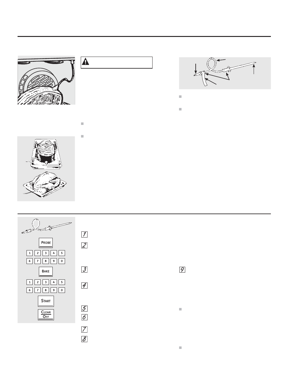 Cómo usar la sonda, Precaución, En algunos modelos) | GE JB850EFES User Manual | Page 62 / 88