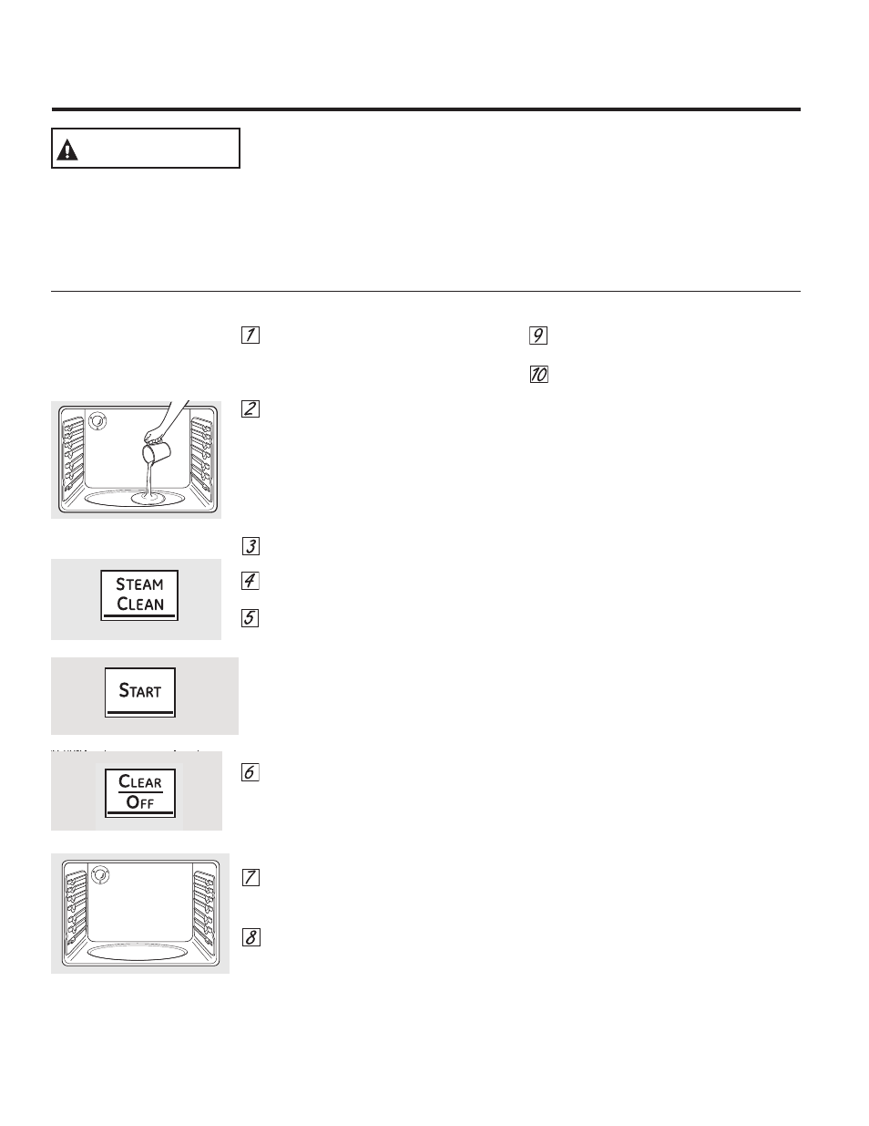 Uso de la limpieza al vapor, Precaución | GE JB850EFES User Manual | Page 68 / 88