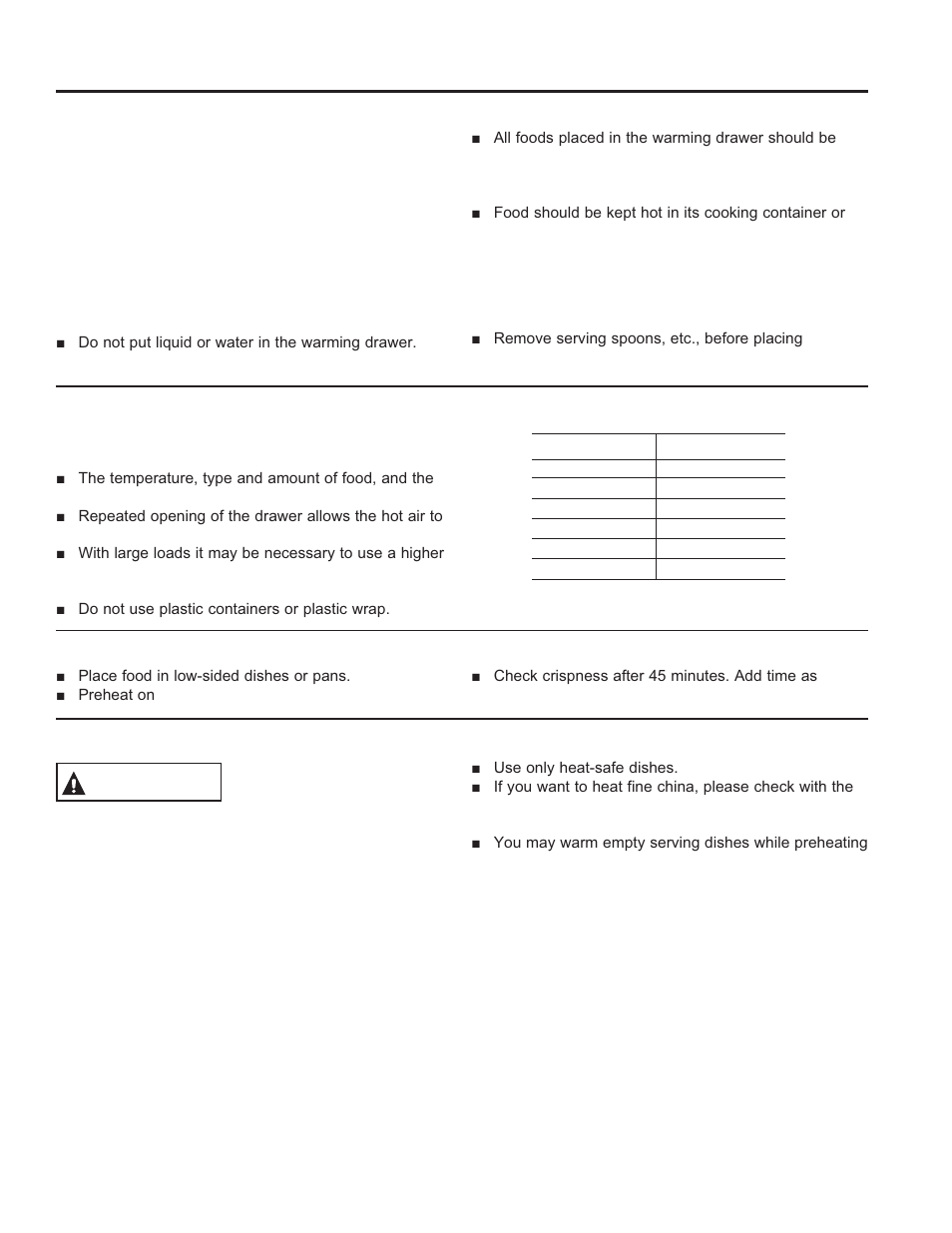 Using the range: warming draw er, Warming drawer, Caution | GE PHS920SFSS User Manual | Page 19 / 56