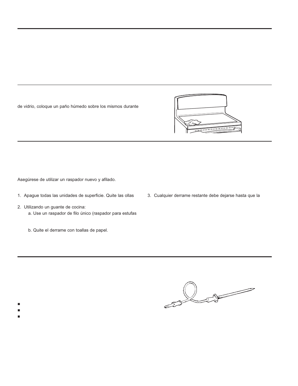 Cómo limpiar la estufa de vidrio (continúa), Sonda | GE PHS920SFSS User Manual | Page 51 / 56