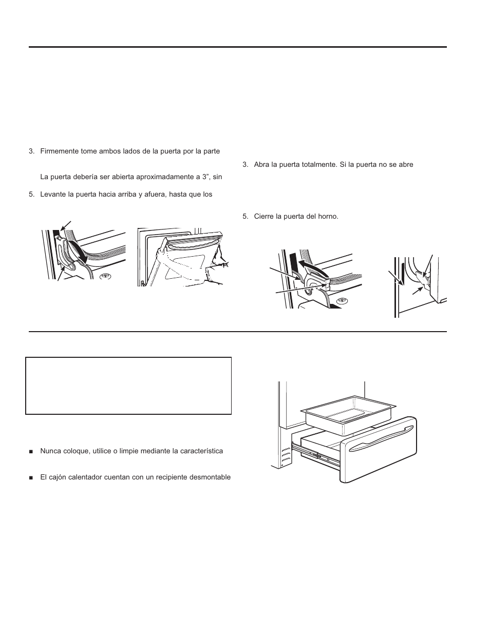 Cuidado y limpieza: mantenimiento, Mantenimiento (continúa), 25 puerta del horno desmontable | Cajón calentador desmontable/olla del cajón | GE PHS920SFSS User Manual | Page 53 / 56