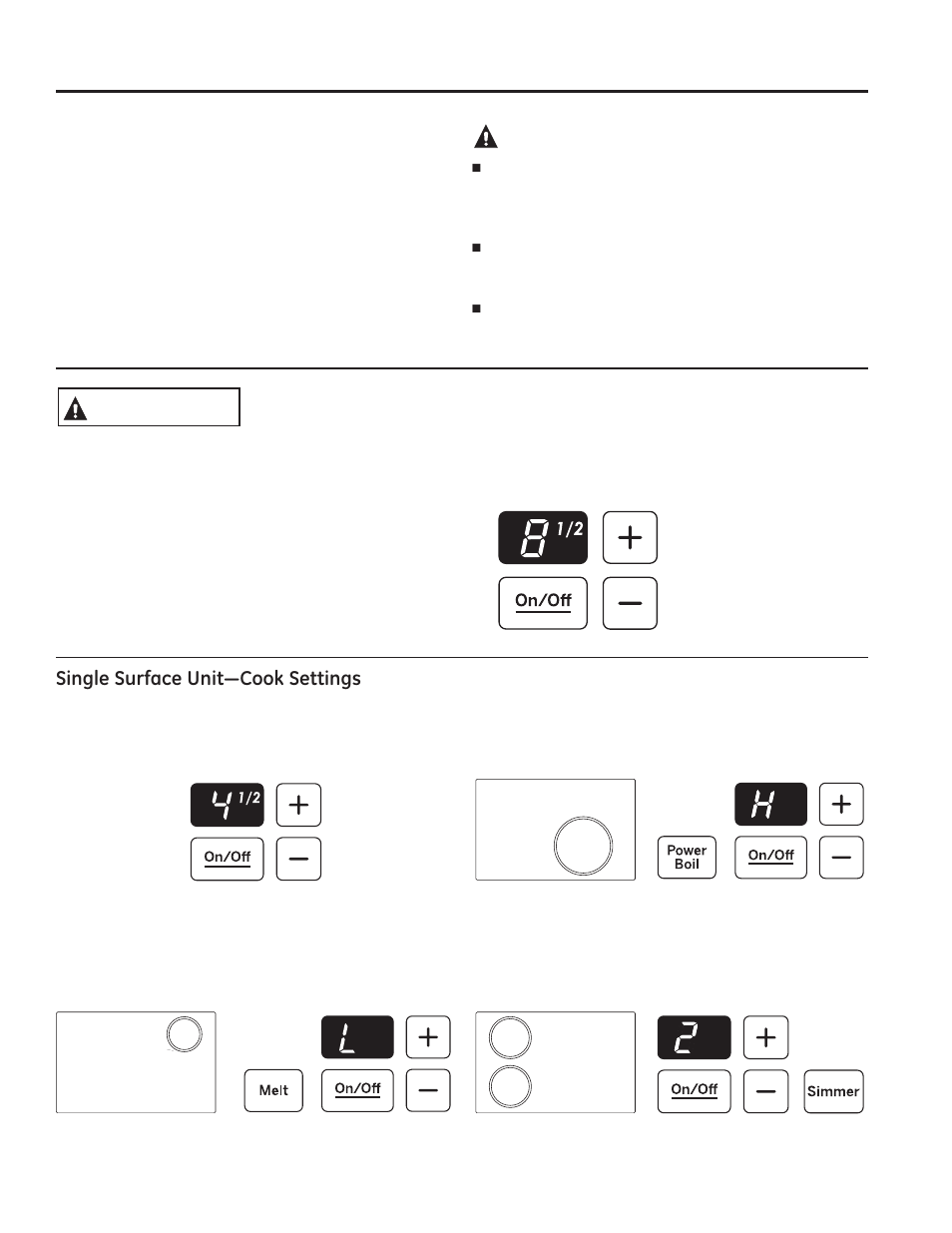 Using the range: s ur face units surface units, Warning, Caution | GE PHS920SFSS User Manual | Page 9 / 56