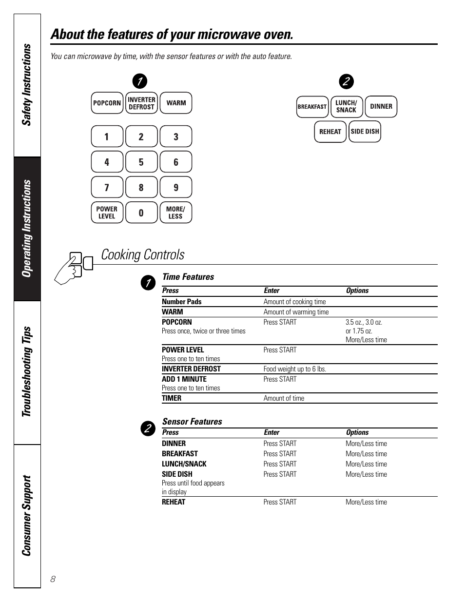 GE JES2251SJ User Manual | Page 8 / 24