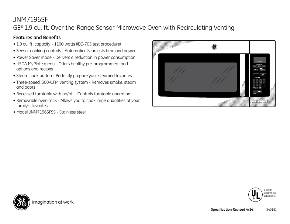 Jnm7196sf | GE JNM7196SFSS User Manual | Page 3 / 3