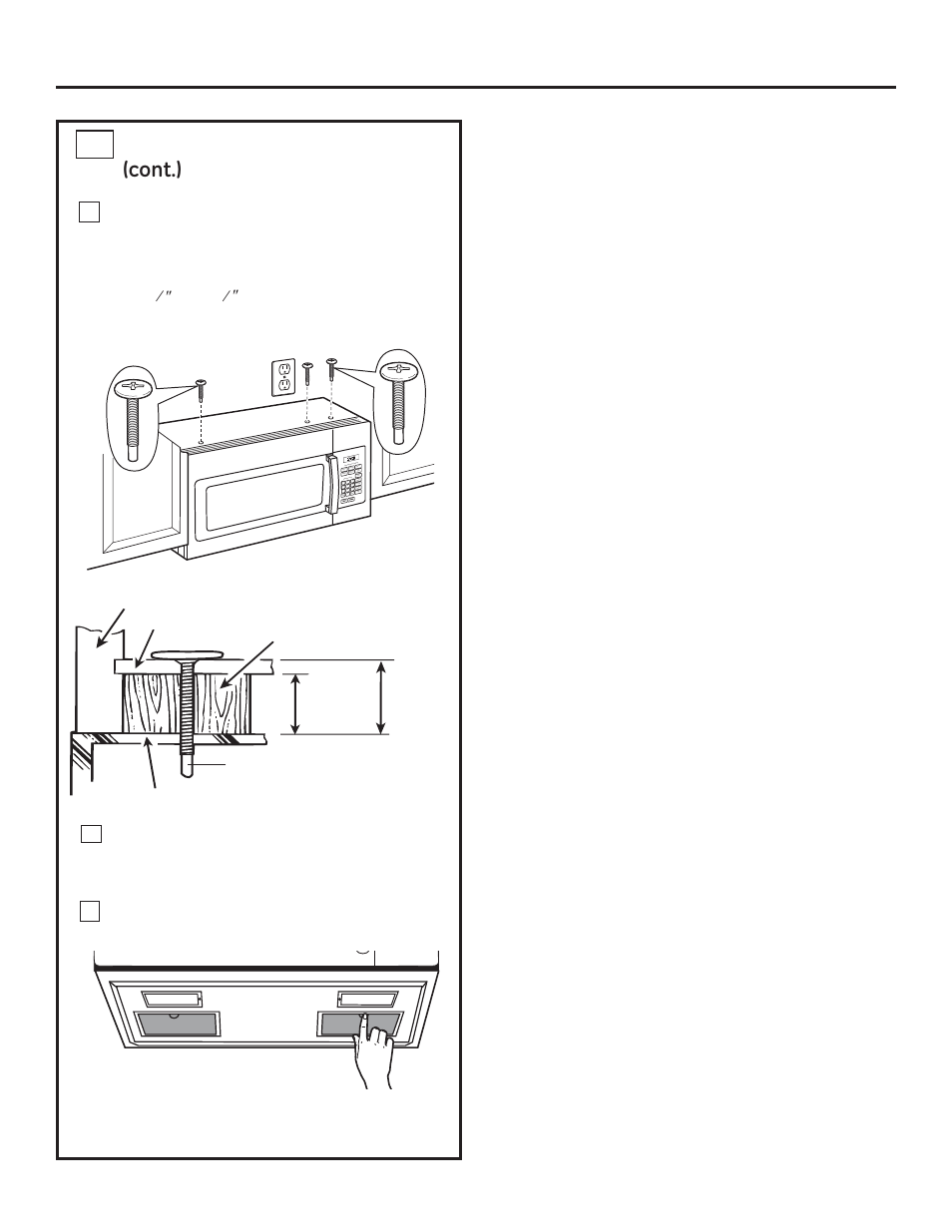 Installation instructions, Mount the microwave oven frqw c5 | GE JNM3161DFBB User Manual | Page 23 / 48