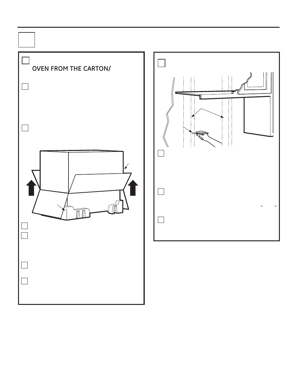 Installation instructions, Placement of the mounting plate 1 | GE JNM3161DFBB User Manual | Page 9 / 48