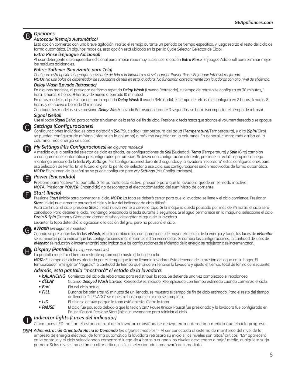 GE GTWN5550DWW User Manual | Page 17 / 24