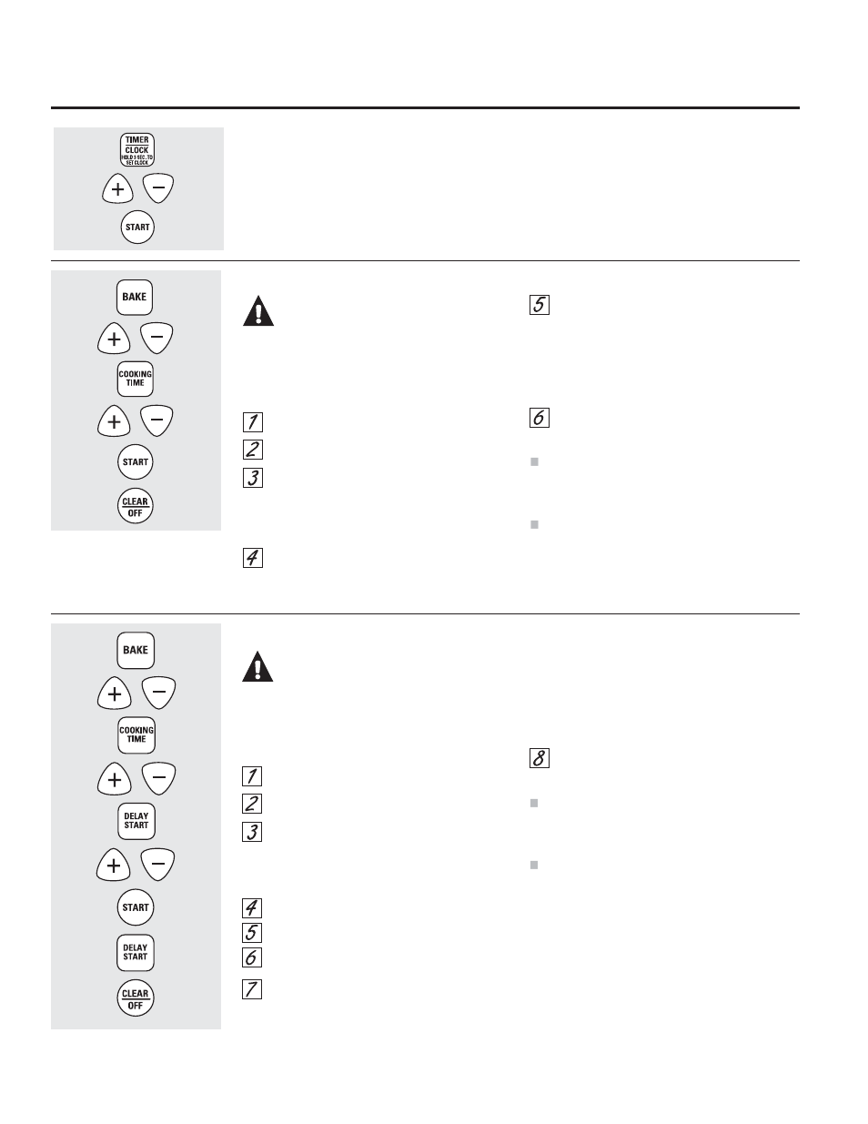 Caution, Using the timed baking feature | GE JGRP20WEJWW User Manual | Page 14 / 28