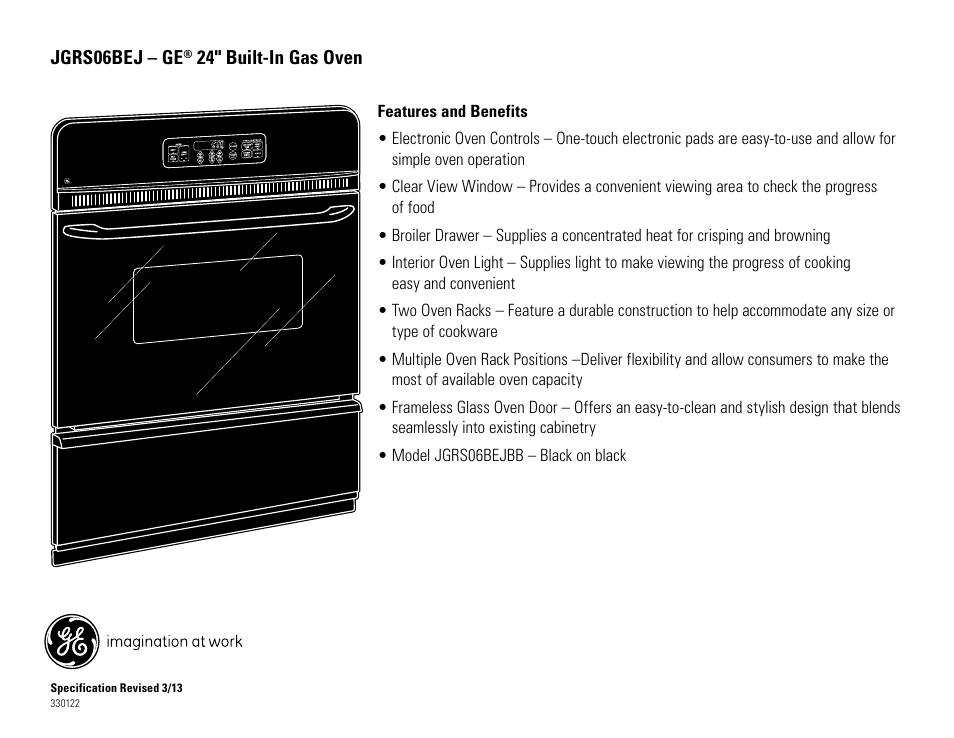 Jgrs06bej | GE JGRS06BEJBB User Manual | Page 2 / 2