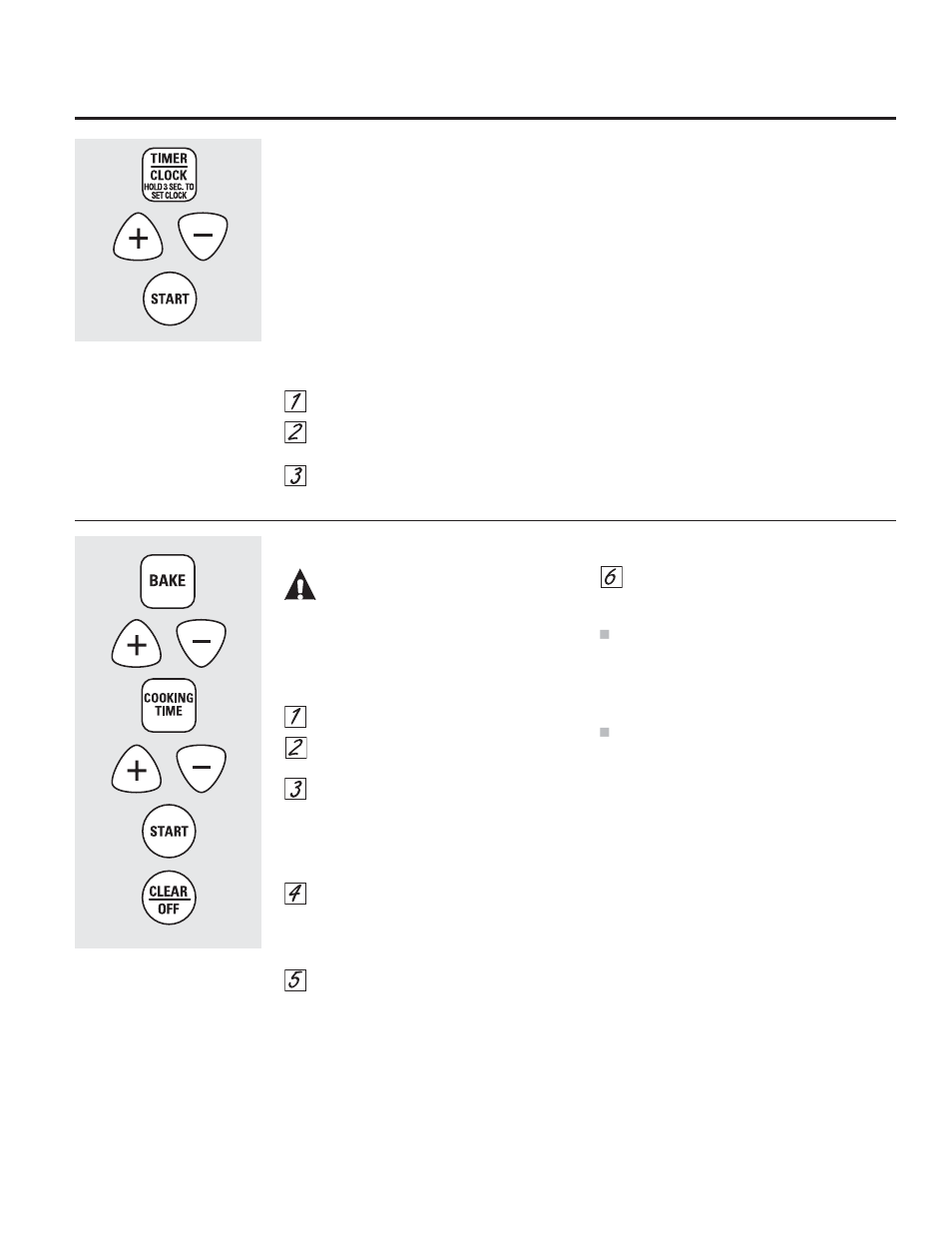 Caution, Using the timed baking feature | GE JGRS06BEJBB User Manual | Page 15 / 28