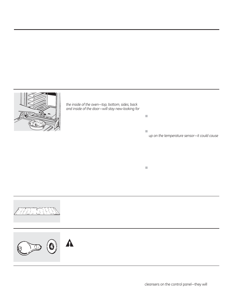 Care and cleaning, Caution | GE JGRS06BEJBB User Manual | Page 22 / 28