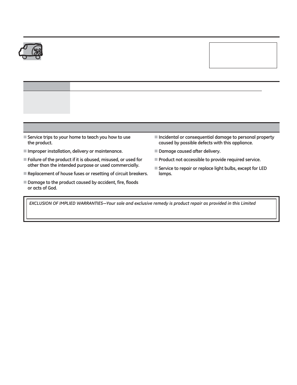 Ge gas oven warranty | GE JGRS06BEJBB User Manual | Page 27 / 28