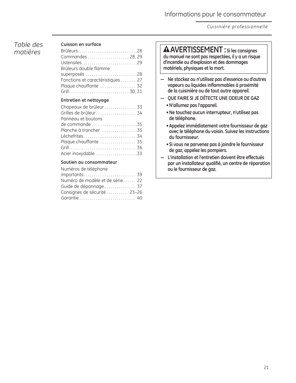 GE ZGU364NRPSS User Manual | Page 21 / 60