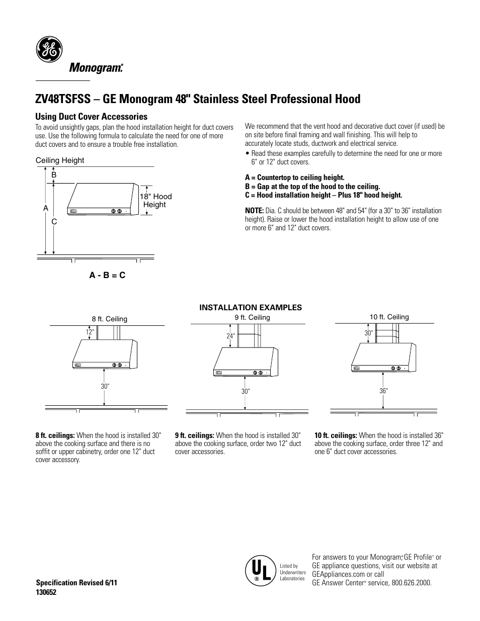 Using duct cover accessories | GE ZV48TSFSS User Manual | Page 3 / 4