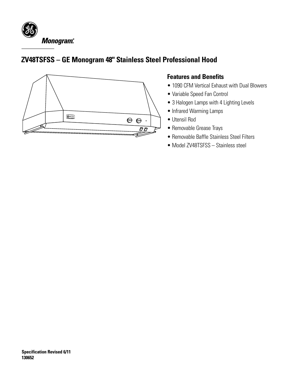 Zv48tsfss | GE ZV48TSFSS User Manual | Page 4 / 4