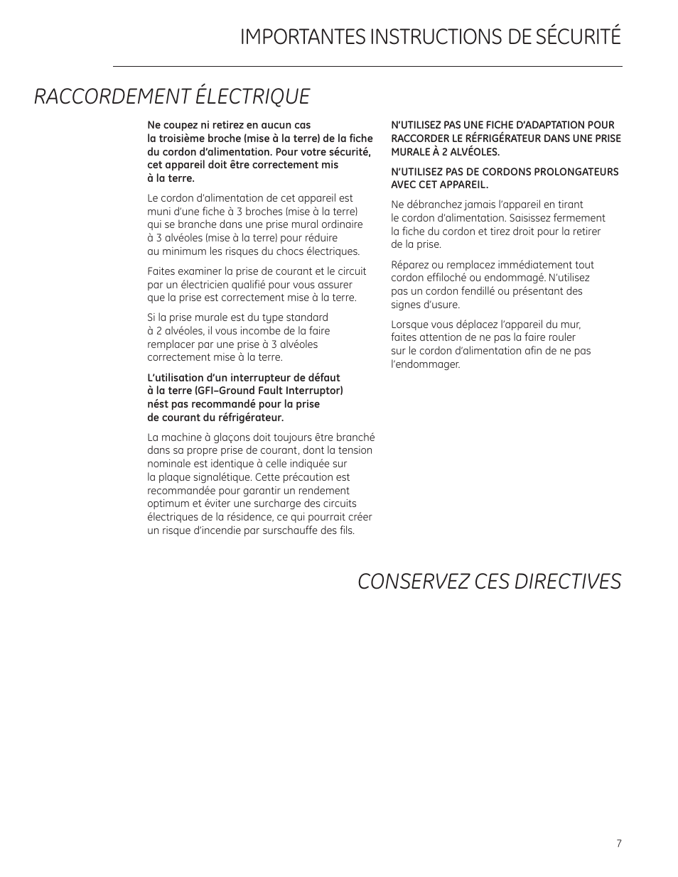 GE ZIS480NX User Manual | Page 7 / 32
