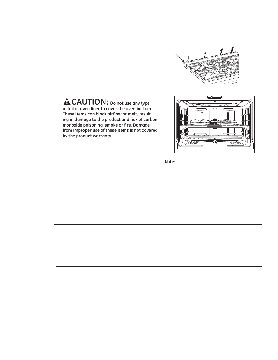 Baking tips, Pan placement, Preheating | Rear oven vents, Baking pans/sheets, Aluminum foil and oven liners | GE ZGP304LRSS User Manual | Page 17 / 128