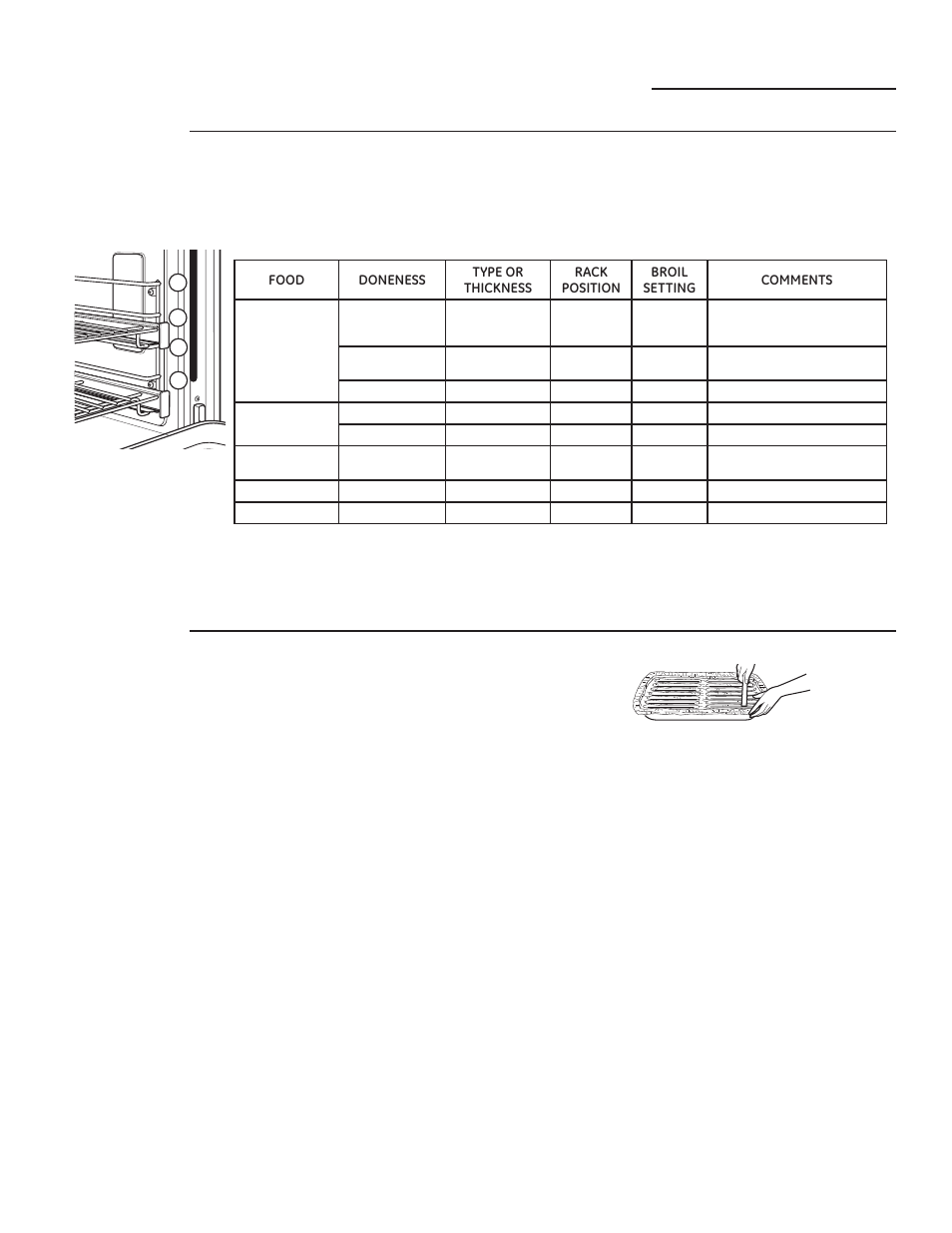 Broiling guide broiling, Aluminum foil | GE ZGP304LRSS User Manual | Page 21 / 128