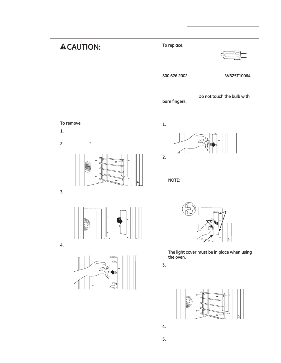 Care and cleaning, Oven lights | GE ZGP304LRSS User Manual | Page 32 / 128