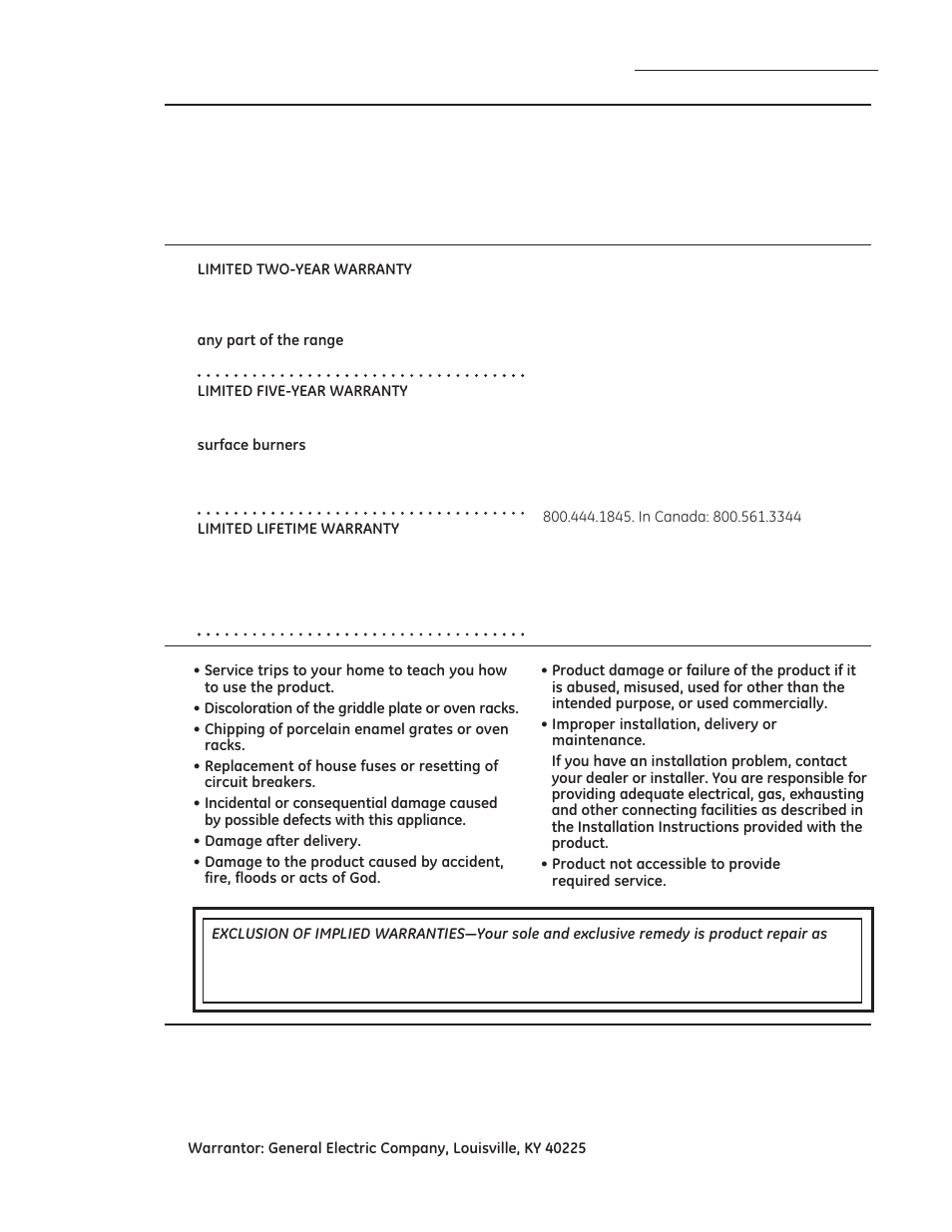 Warranty, What is covered, What is not covered | GE ZGP304LRSS User Manual | Page 44 / 128