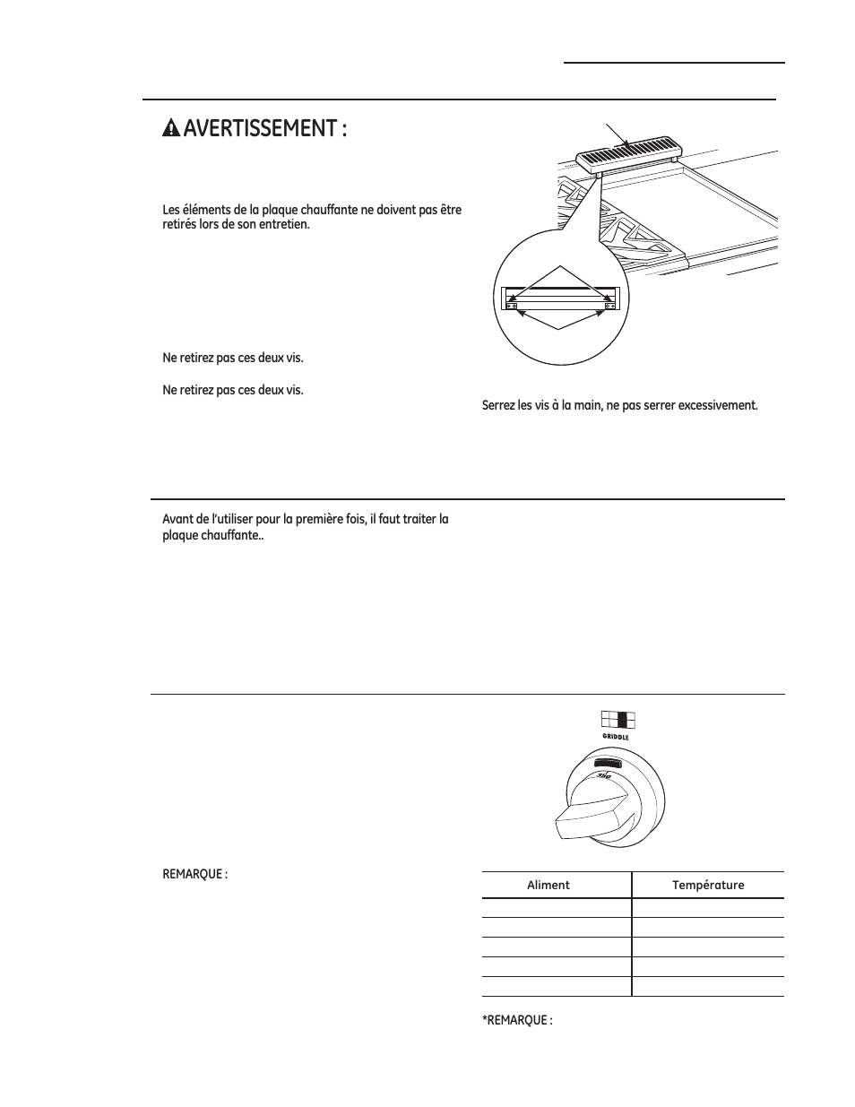 Cuisson en surface, Traitement de la plaque chauffante, Utiliser la plaque chauffante | GE ZGP304LRSS User Manual | Page 57 / 128