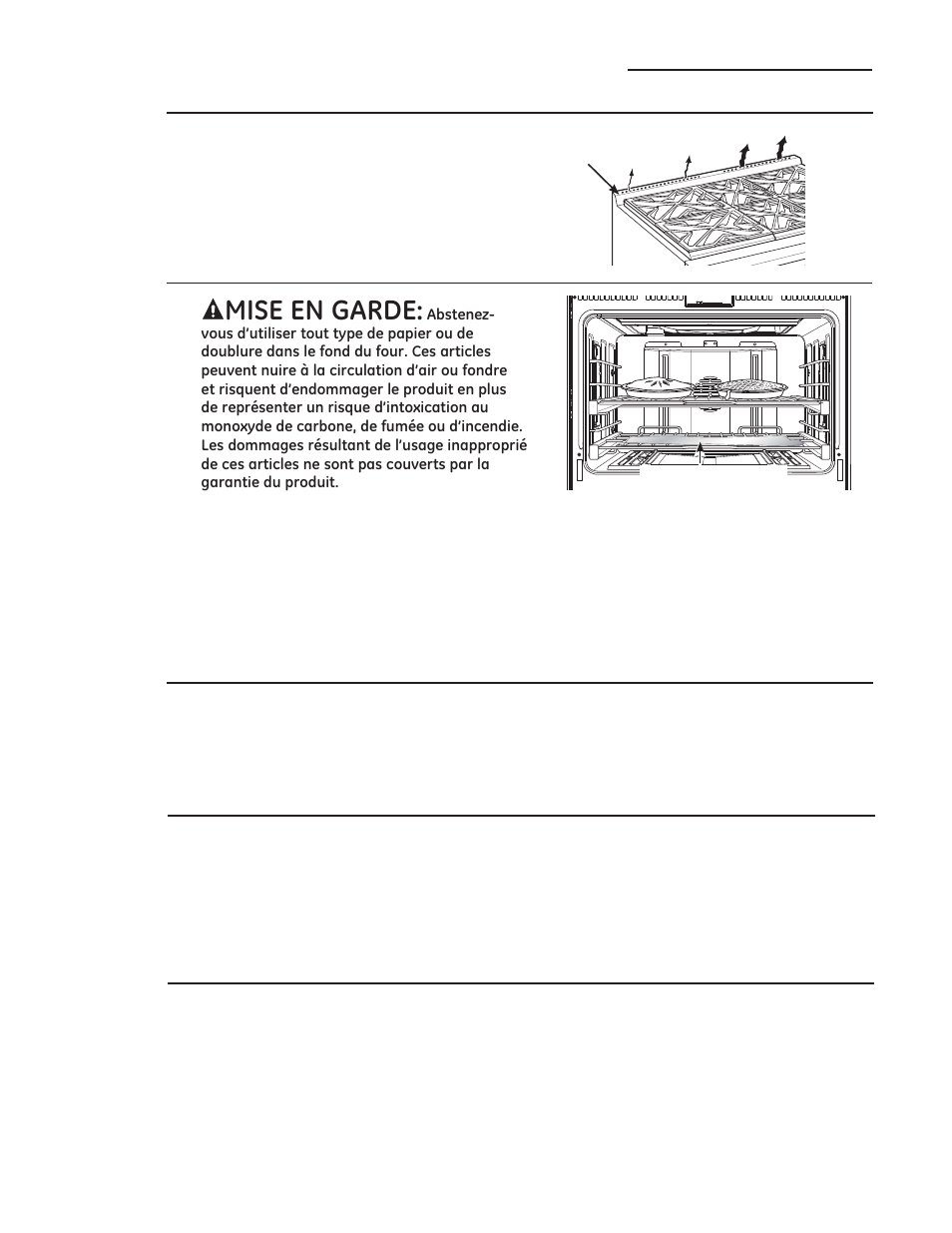 Conseils pour cuisson, Placer le moule, Préchauffage | Évents de four arrière, Plateaux ou feuilles de cuisson, Papier d’aluminium et doublures de four | GE ZGP304LRSS User Manual | Page 60 / 128