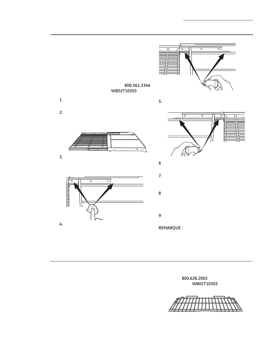 Entretien et nettoyage, Grilles de four, Grille de four profil bas | GE ZGP304LRSS User Manual | Page 73 / 128
