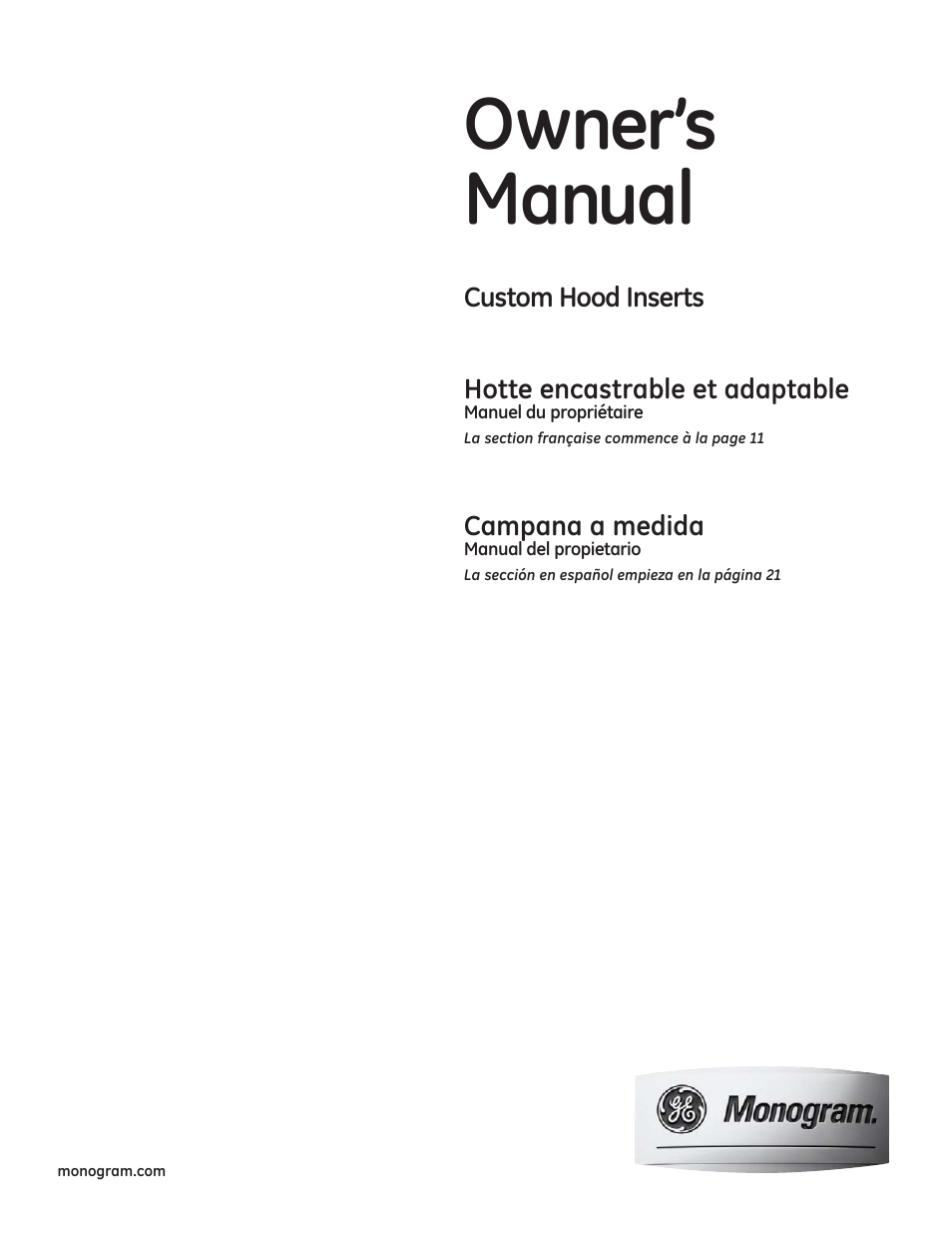 GE ZVC36LSS User Manual | 32 pages