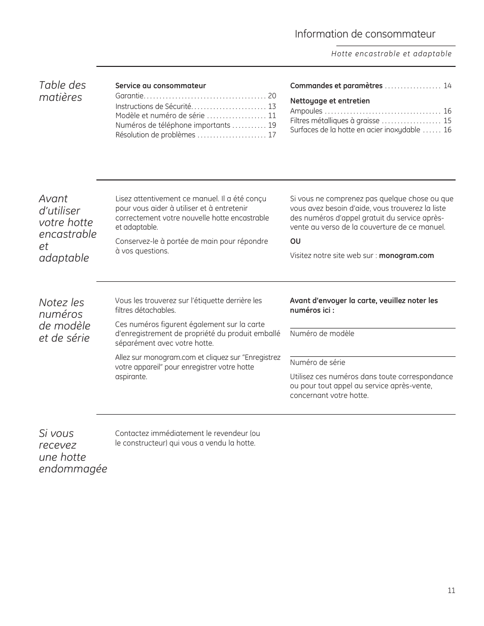 GE ZVC36LSS User Manual | Page 11 / 32