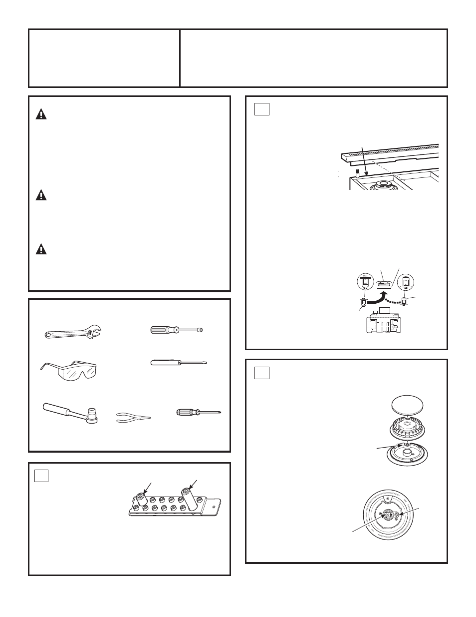 Installation, Instructions, Warning | Convert natural gas to lp gas operation, Convert lp gas to natural gas operation | GE ZGU484NGPSS User Manual | Page 15 / 52