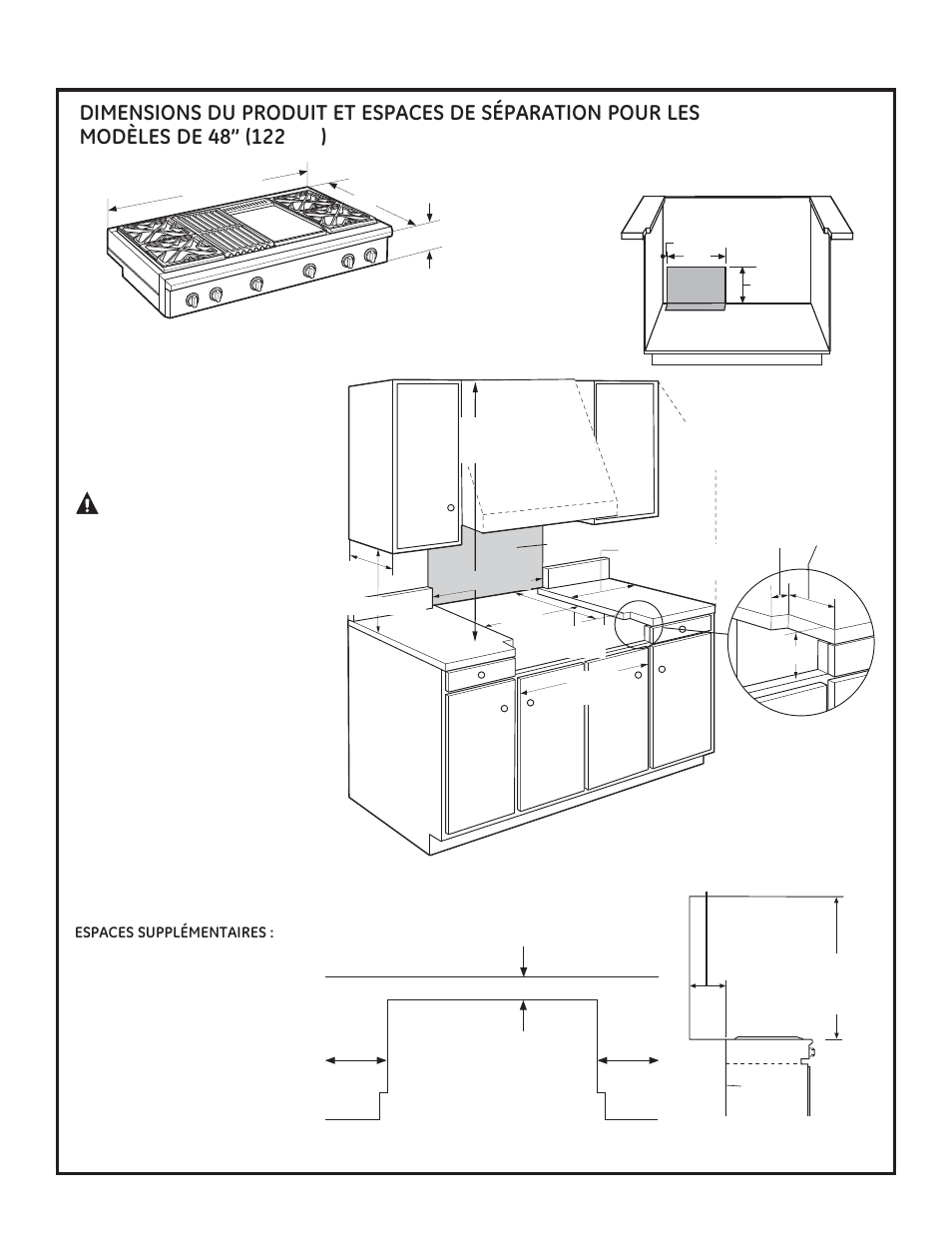 Caractéristiques, Avertisement | GE ZGU484NGPSS User Manual | Page 20 / 52