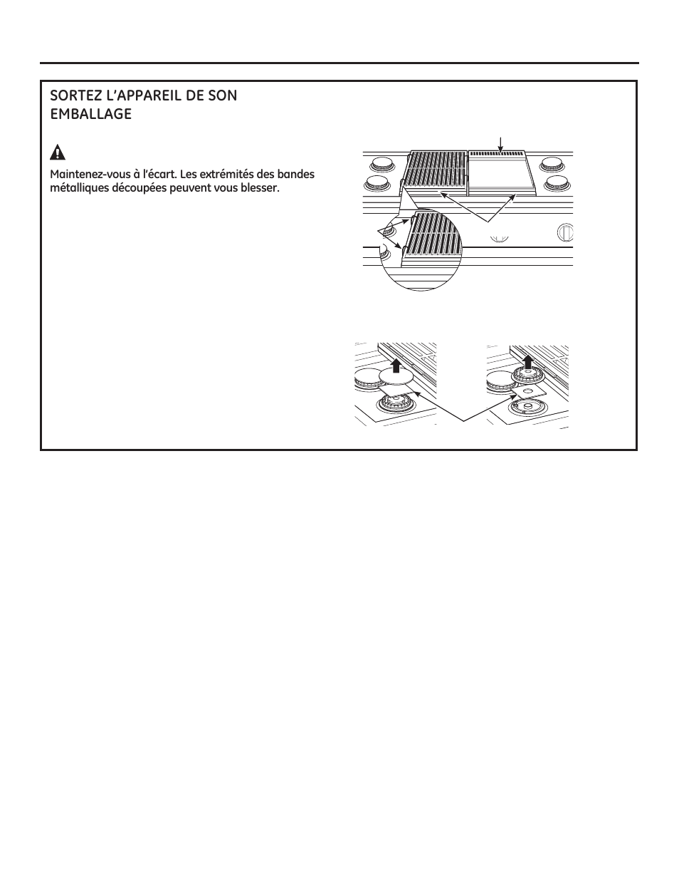 Préparation de l’installation, Attention | GE ZGU484NGPSS User Manual | Page 24 / 52