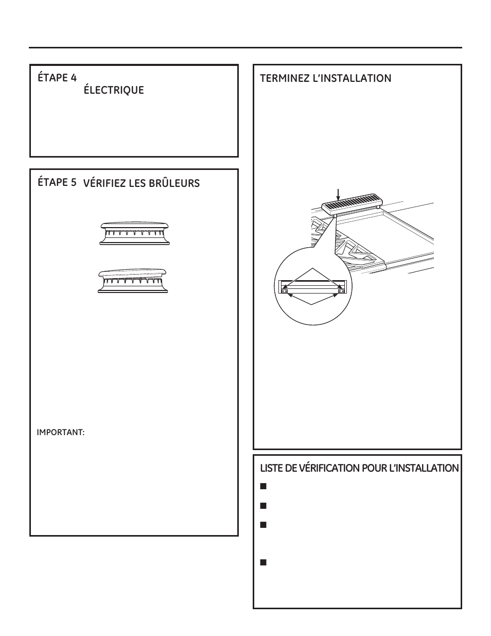 Installation, Raccordez au réseau e/(&75,48, E7$3 | GE ZGU484NGPSS User Manual | Page 27 / 52