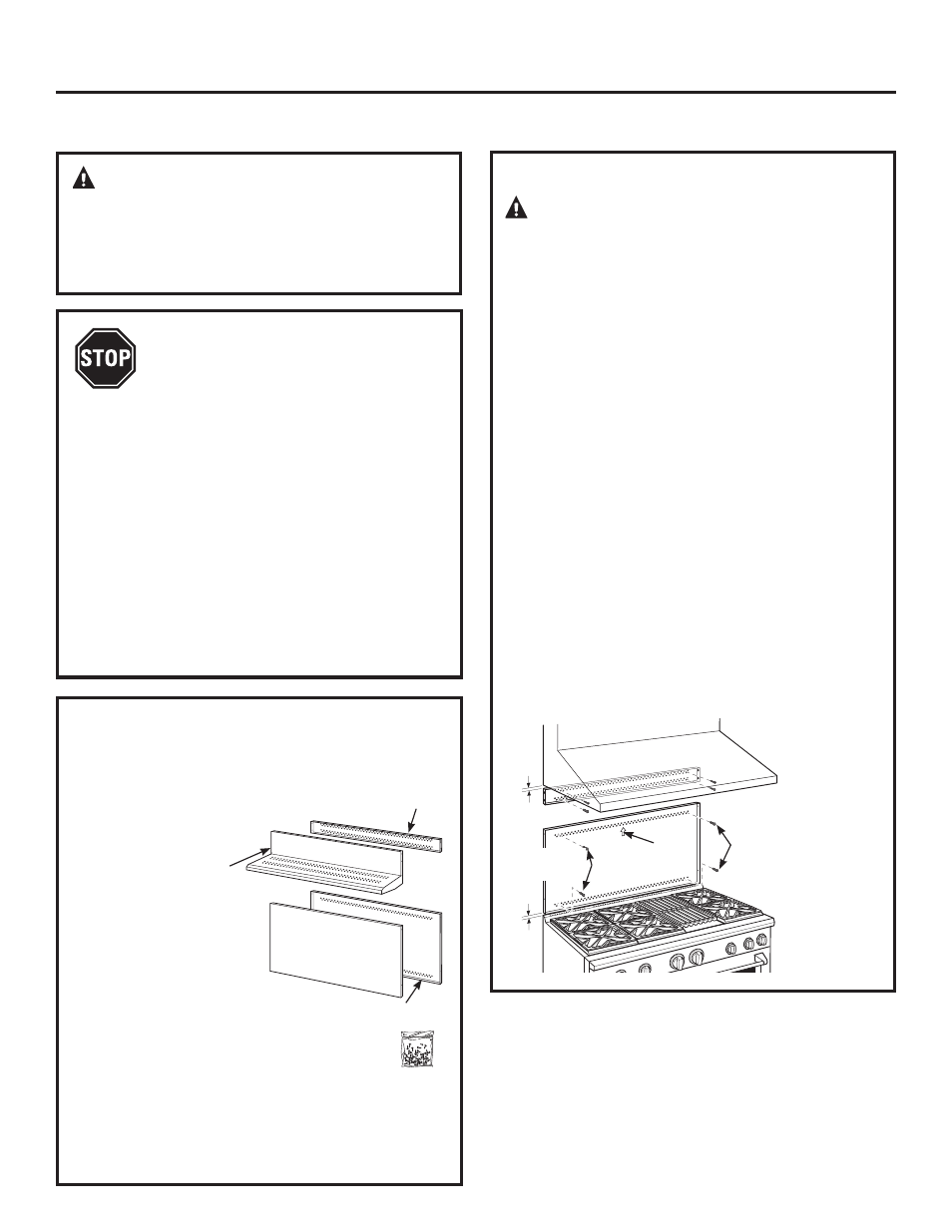 Advertencia, Antes de comenzar, Herramientas y materiales requeridos | Instale los paneles de soporte de pared | GE ZGU484NGPSS User Manual | Page 45 / 52