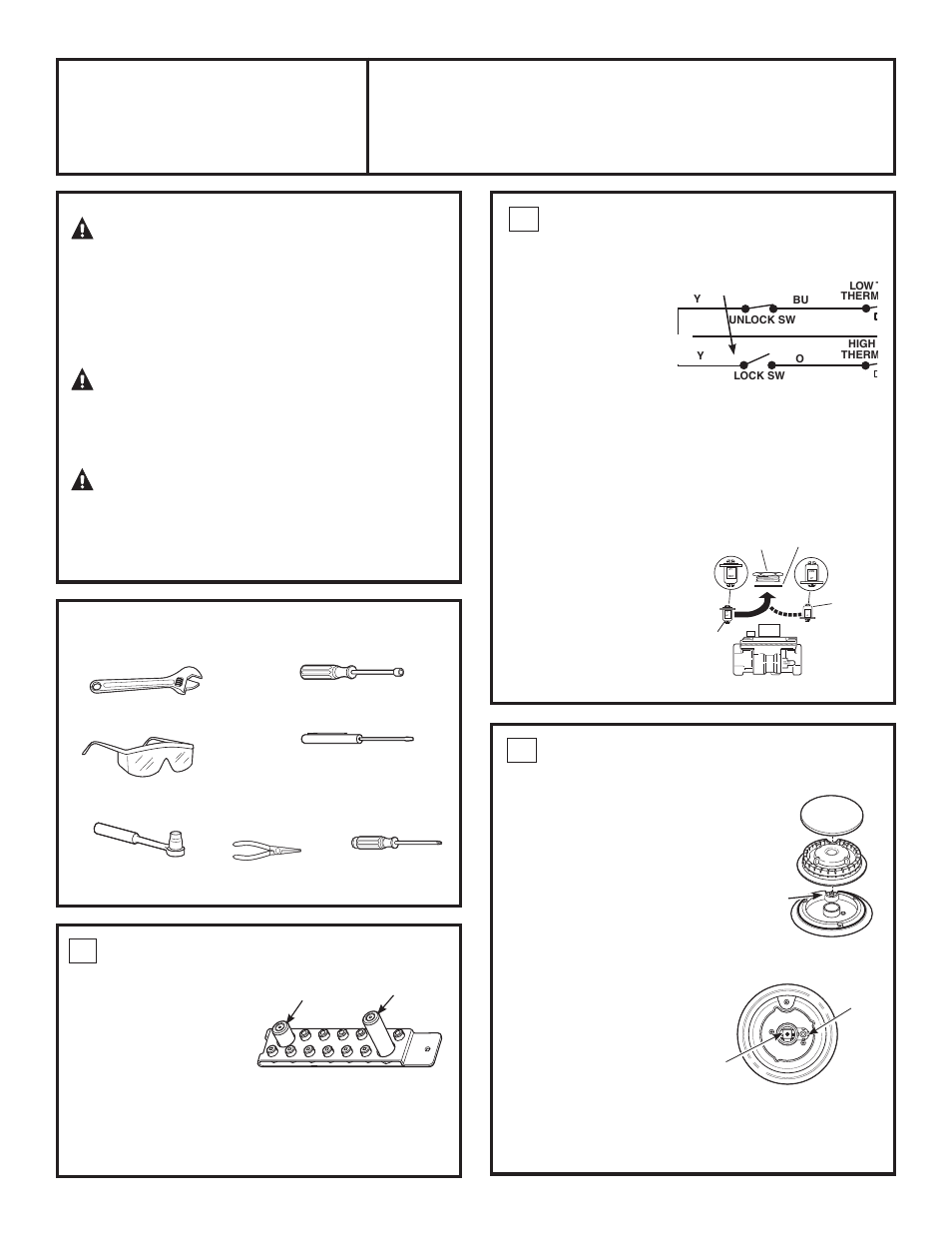 Instrucciones, De instalación, Advertencia | Conversión de gas natural a gas lp, Conversión de gas lp a gas natural, 3 cambie los orificios de los quemadores, Soporte de orificios | GE ZGU484NGPSS User Manual | Page 47 / 52