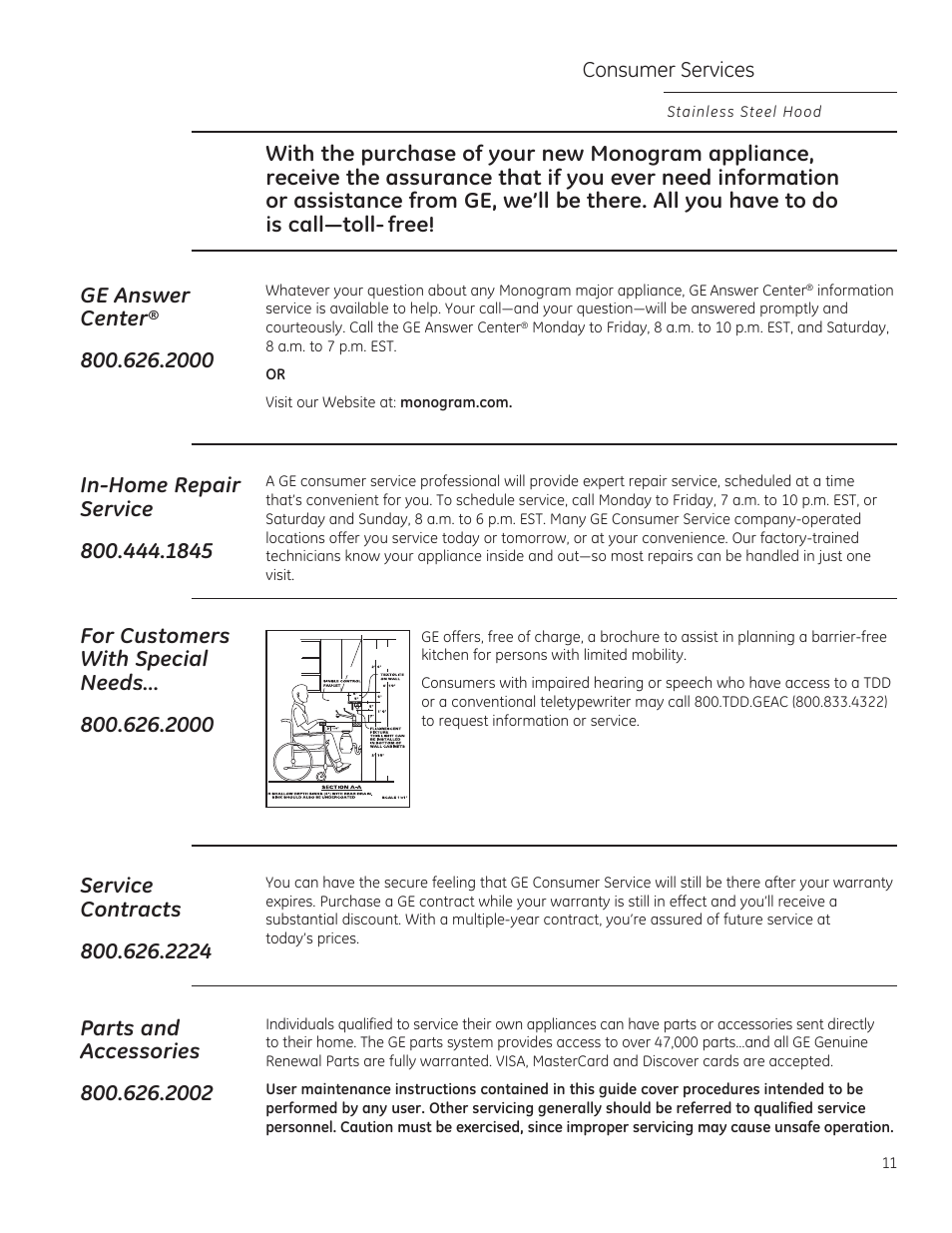 GE ZV850SPSS User Manual | Page 11 / 32