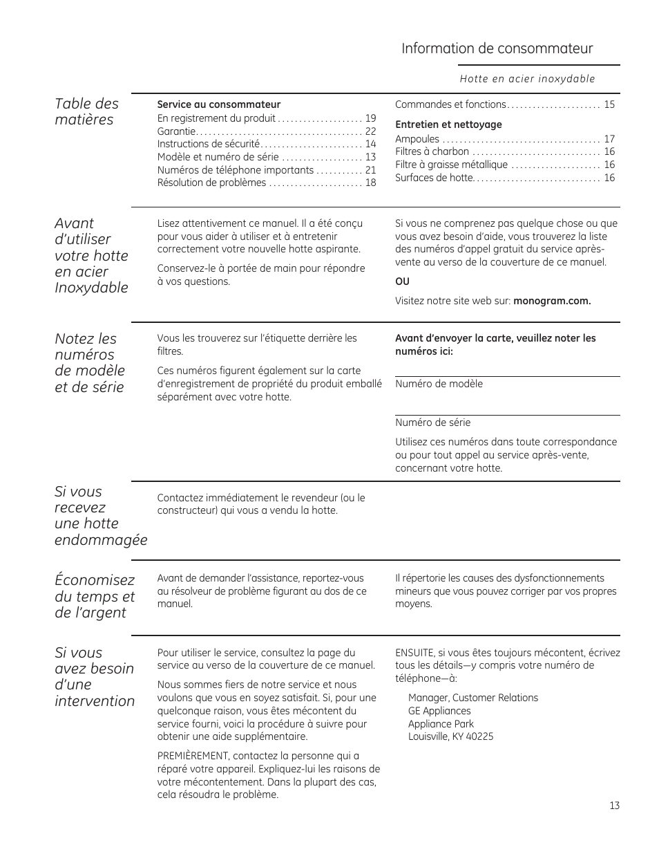 GE ZV850SPSS User Manual | Page 13 / 32