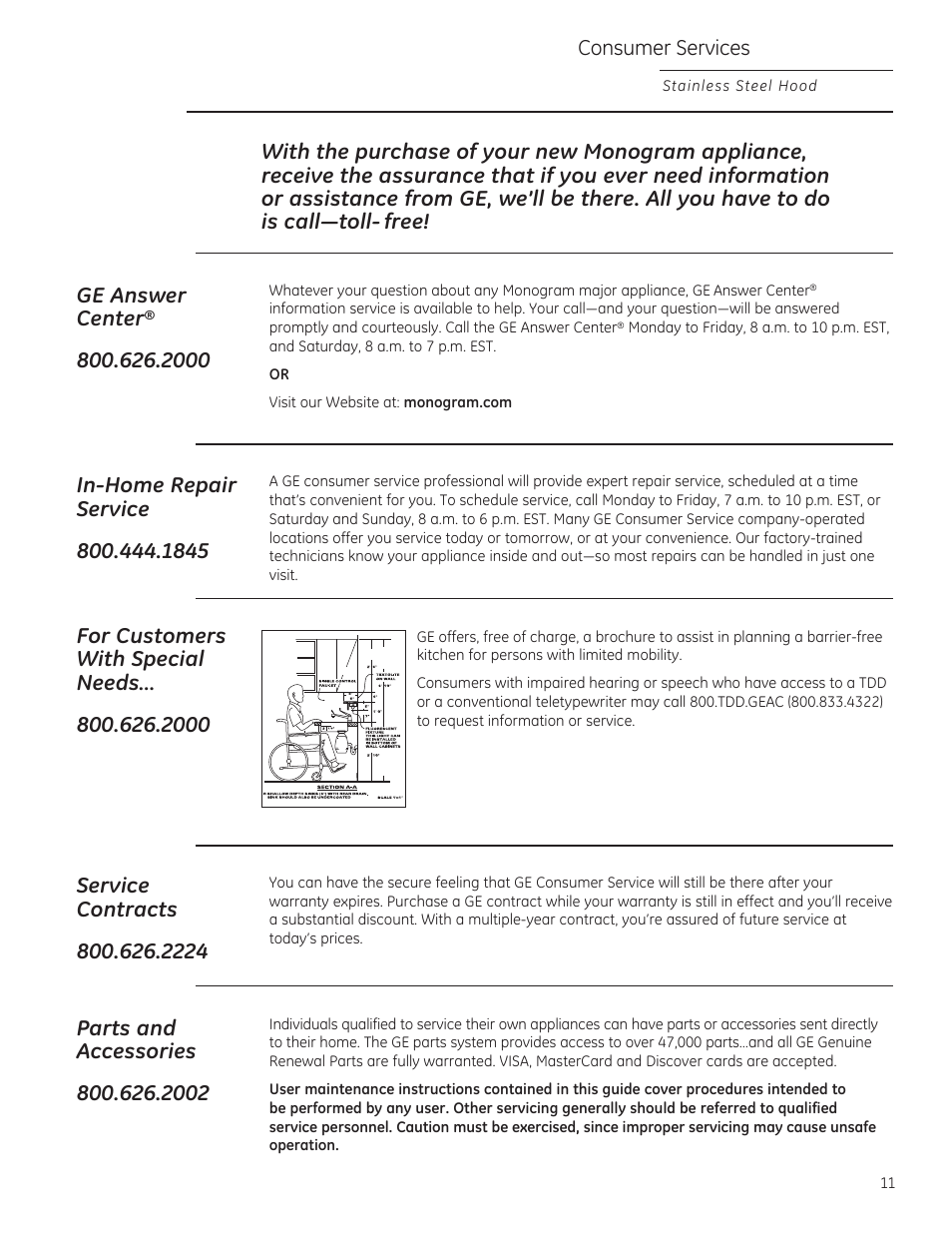 GE ZV1050SFSS User Manual | Page 11 / 12