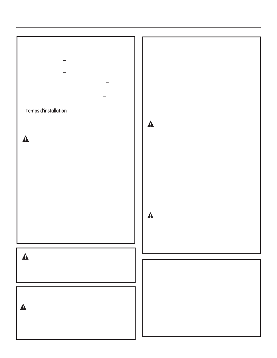 Consignes d’installation avant de commencer, Avertissement, Dispositions de hotte d’extraction | Attention, Important | GE ZGP304NRSS User Manual | Page 27 / 80