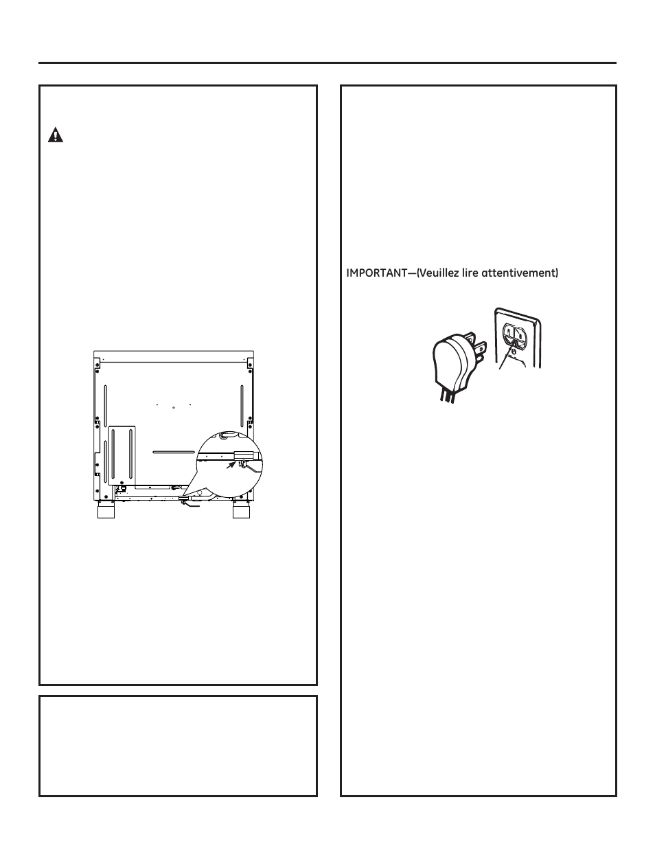 Avertissement, Installation, Branchez la cuisinière au gaz avertissement | Étape 4, Étape 5, Raccords électriques (suite) raccords électriques | GE ZGP304NRSS User Manual | Page 38 / 80