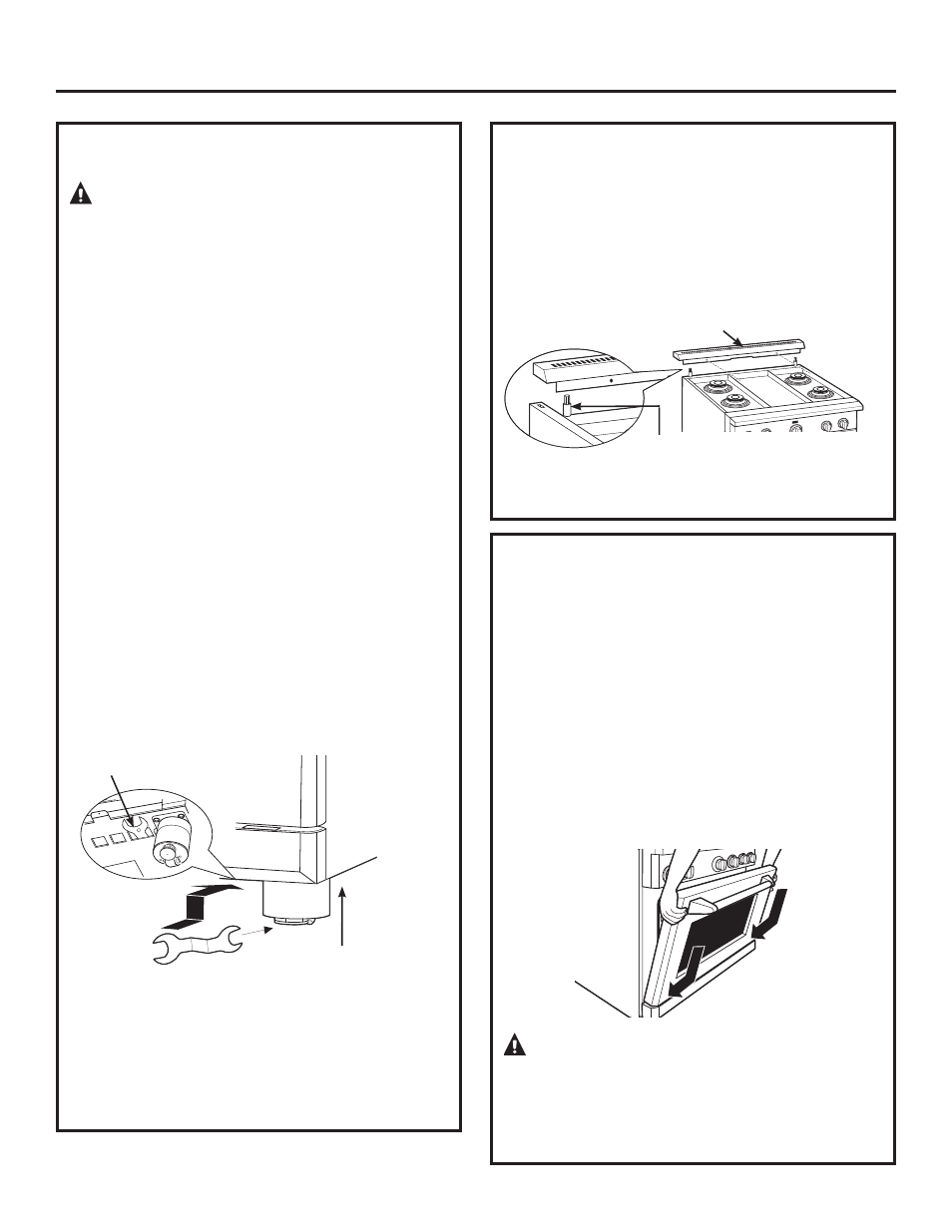 Attention, Installation, Avertissement | GE ZGP304NRSS User Manual | Page 40 / 80