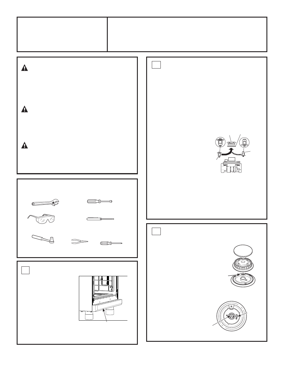 Consignes, D’installation, Avertissement | Conversion du gaz naturel au propane, Conversion du propane au gaz naturel | GE ZGP304NRSS User Manual | Page 47 / 80