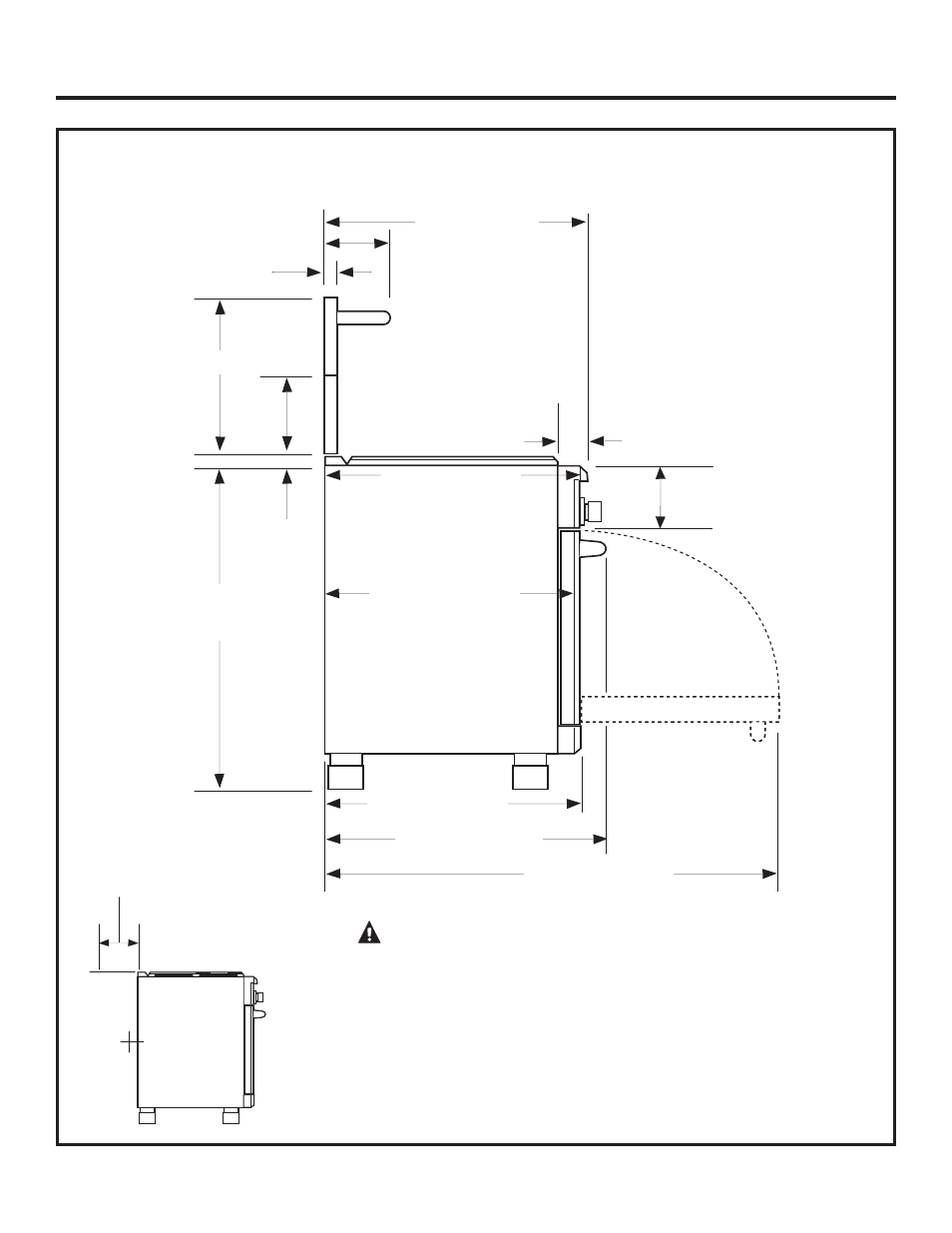 Información de diseño, Advertencia, Dimensiones y espacios del producto | GE ZGP304NRSS User Manual | Page 57 / 80