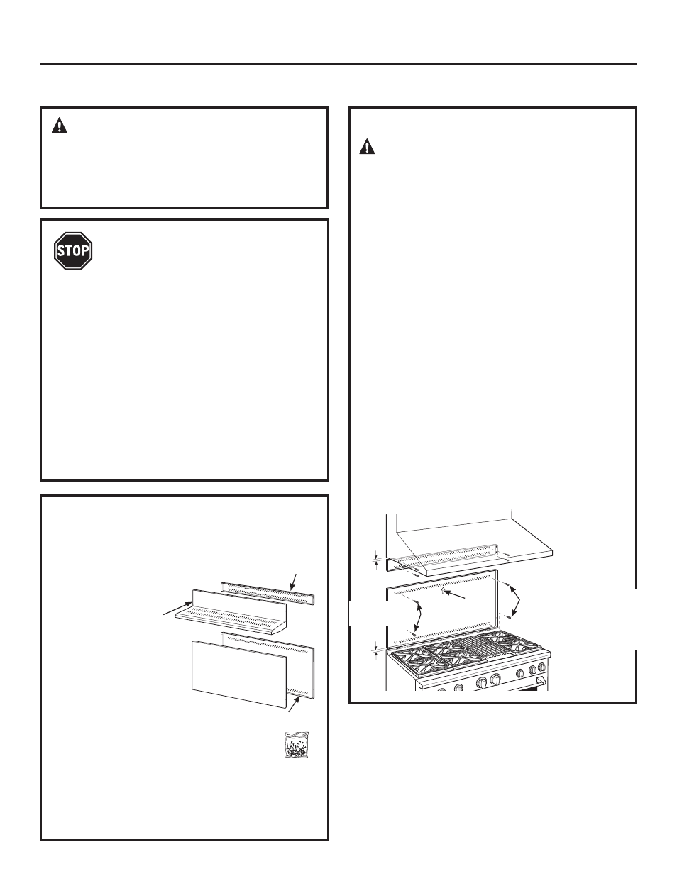 Advertencia, Antes de comenzar, Herramientas y materiales requeridos | Instale los paneles de soporte de pared | GE ZGP304NRSS User Manual | Page 70 / 80